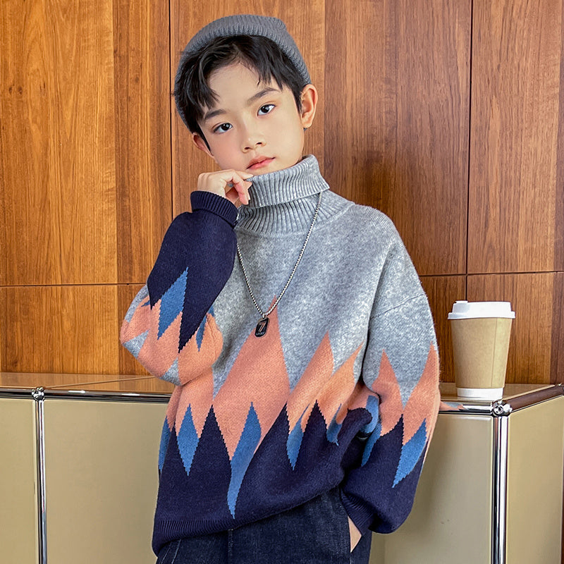 Boys High-neck Winter New Style Sweater