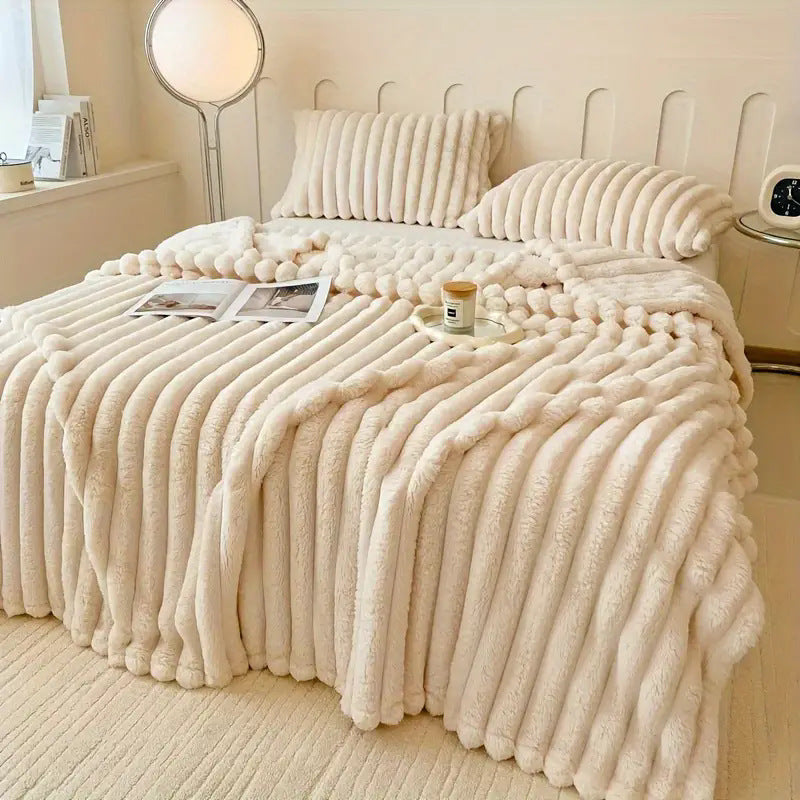 Luxury Imitation Rabbit Fur Shawl Blanket Soft And Warm