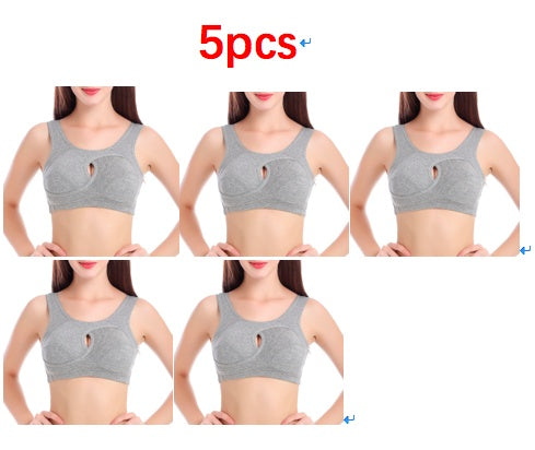 Plus Size Women Bra Ladies Cotton Quake-Proof Underwear Sleep Tops No Buckles Non Wire Lingerie With Removable Padded