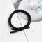 Rubber band hair tie thick leather headband