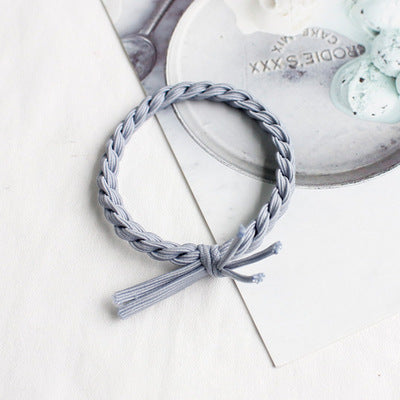 Rubber band hair tie thick leather headband