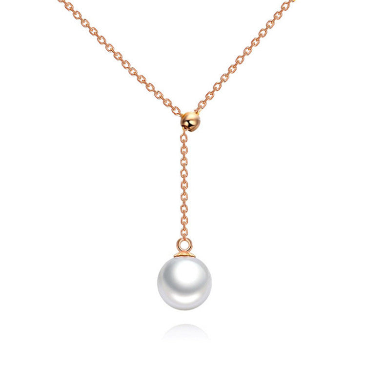 Ladies Adjustable Y-shaped Pearl Necklace