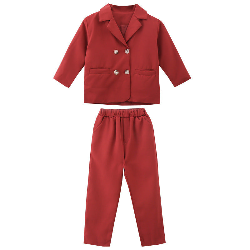 Girl suit two-piece suit