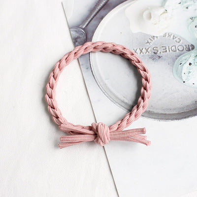 Rubber band hair tie thick leather headband