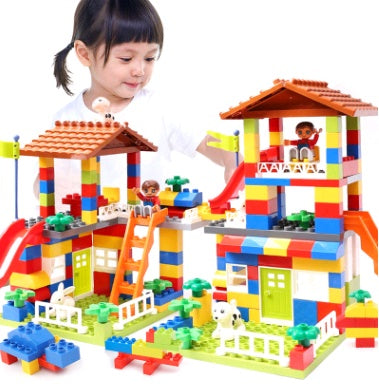 Children's puzzle building blocks, boys and girls, city baby, children's toys, early childhood toys