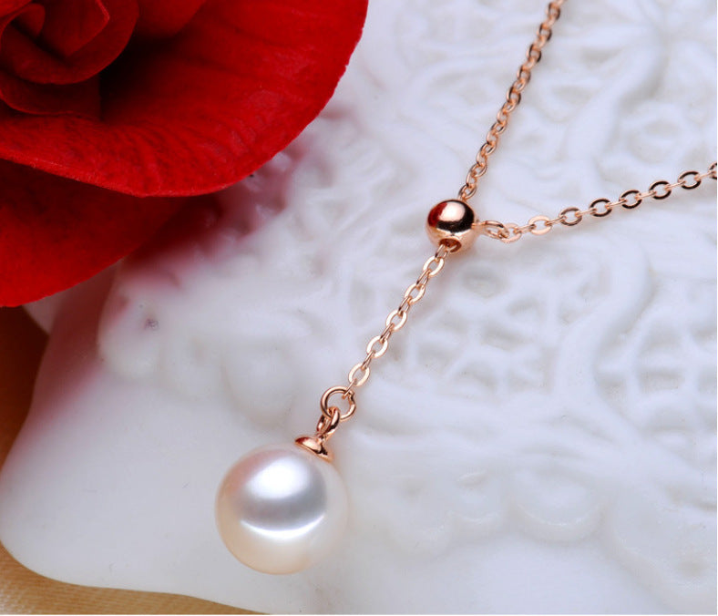 Ladies Adjustable Y-shaped Pearl Necklace