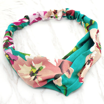 Flower elastic silk hair band