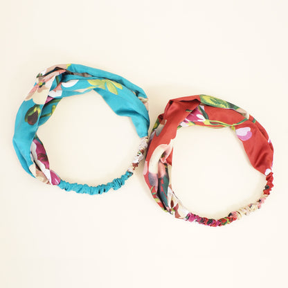 Flower elastic silk hair band