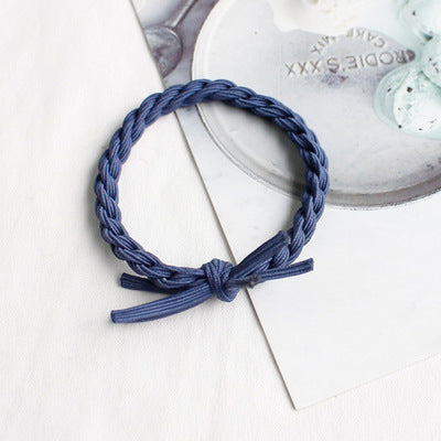 Rubber band hair tie thick leather headband