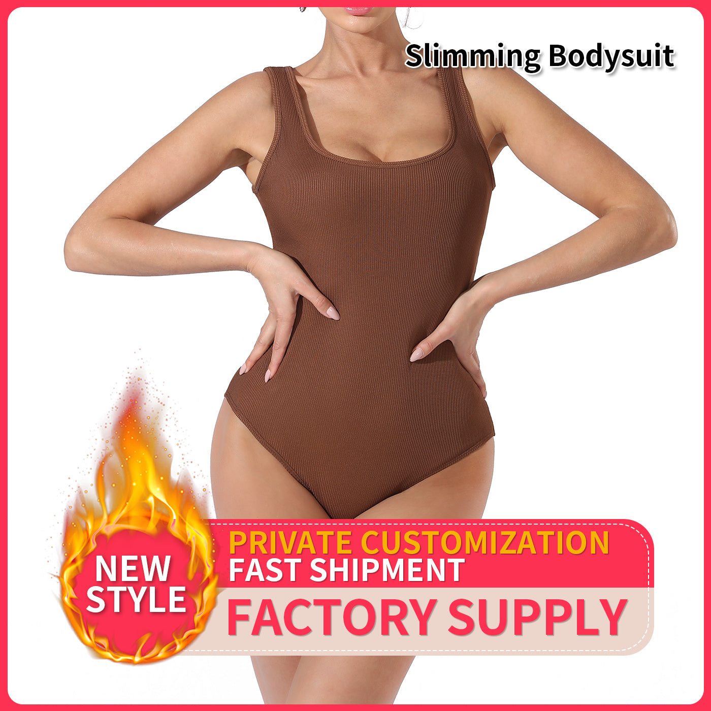 Women's Fashion Simple Solid Color Bodysuit