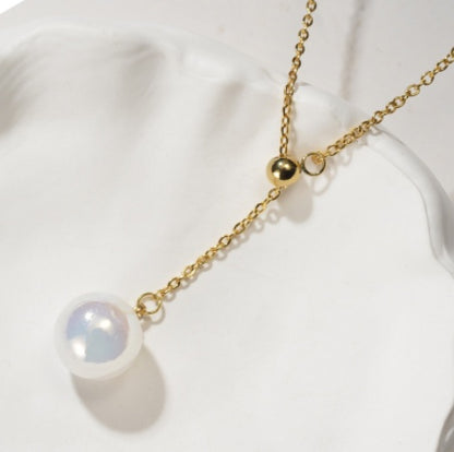 Ladies Adjustable Y-shaped Pearl Necklace