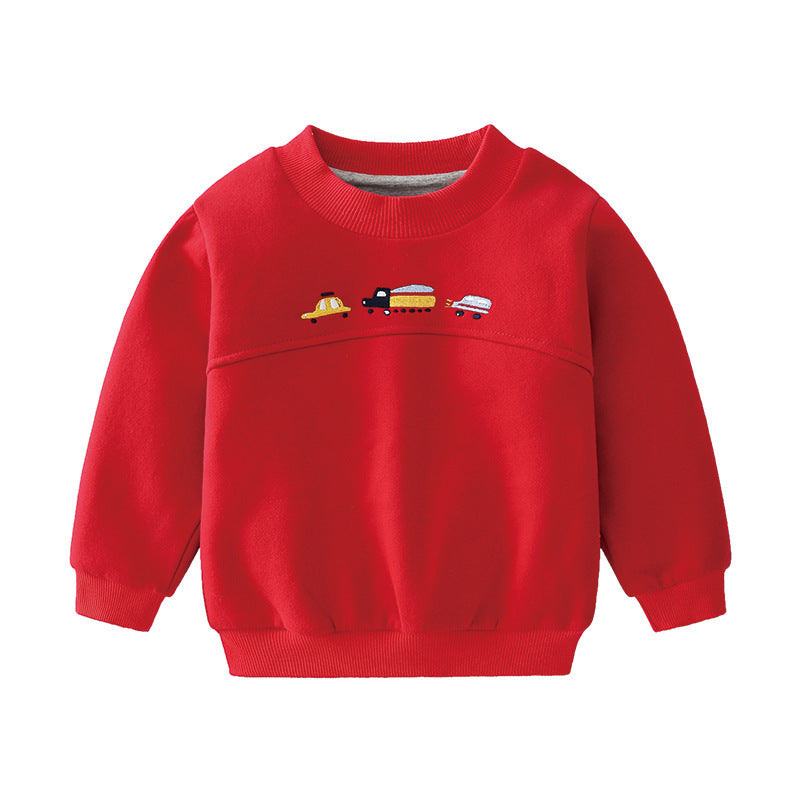 New Children's Clothing Cartoon Car Sweater