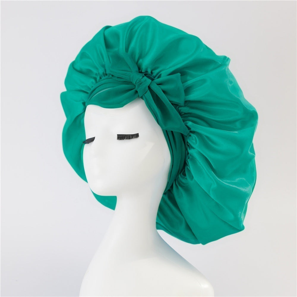 New Silk Bonnet For Sleeping Women Satin Bonnet Hair Bonnet Night Sleep Cap Scarf Wrap For Curly Hair With Tie Band For Curly Hair