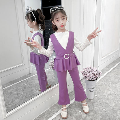 Girls' Spring Suits And Children's Three-piece Suits