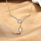 Micro Inlaid Zircon Water Drop V-shaped Necklace Niche High Sense